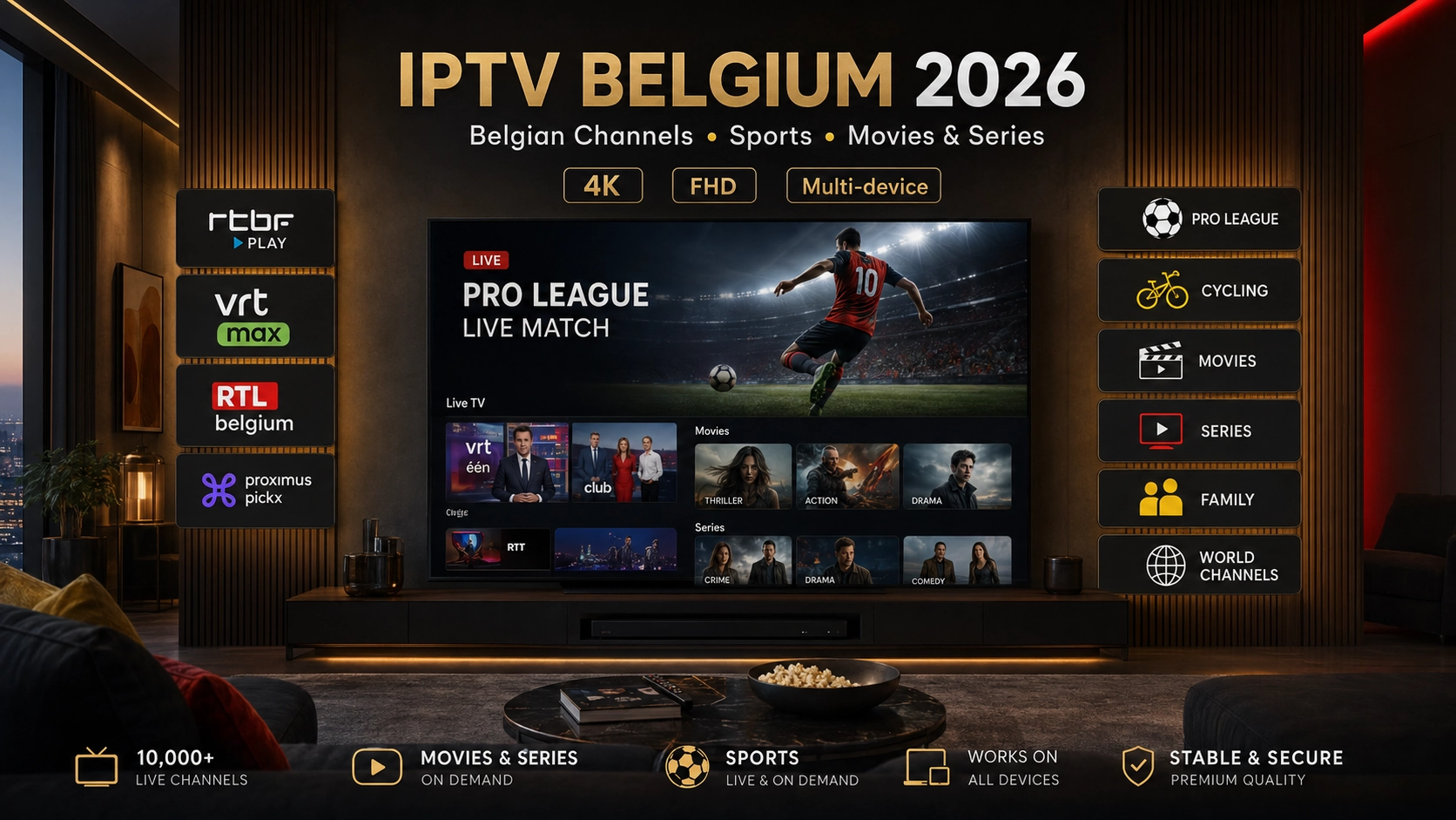 IPTV nordique en Belgique : guide 2026